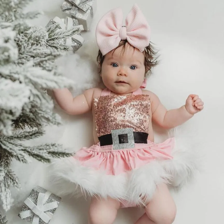 (0-3m)Baby Christmas Romper Skirt