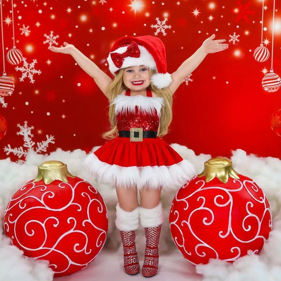 (0-3m)Baby Christmas Romper Skirt