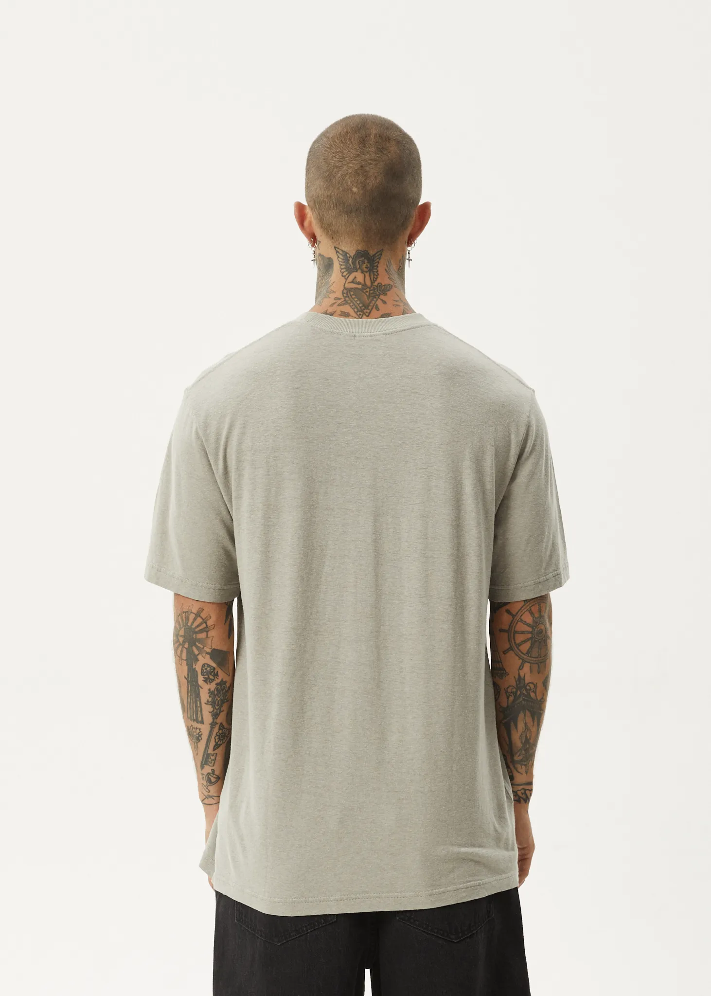 AFENDS Mens Fruiting - Retro Fit Tee - Olive