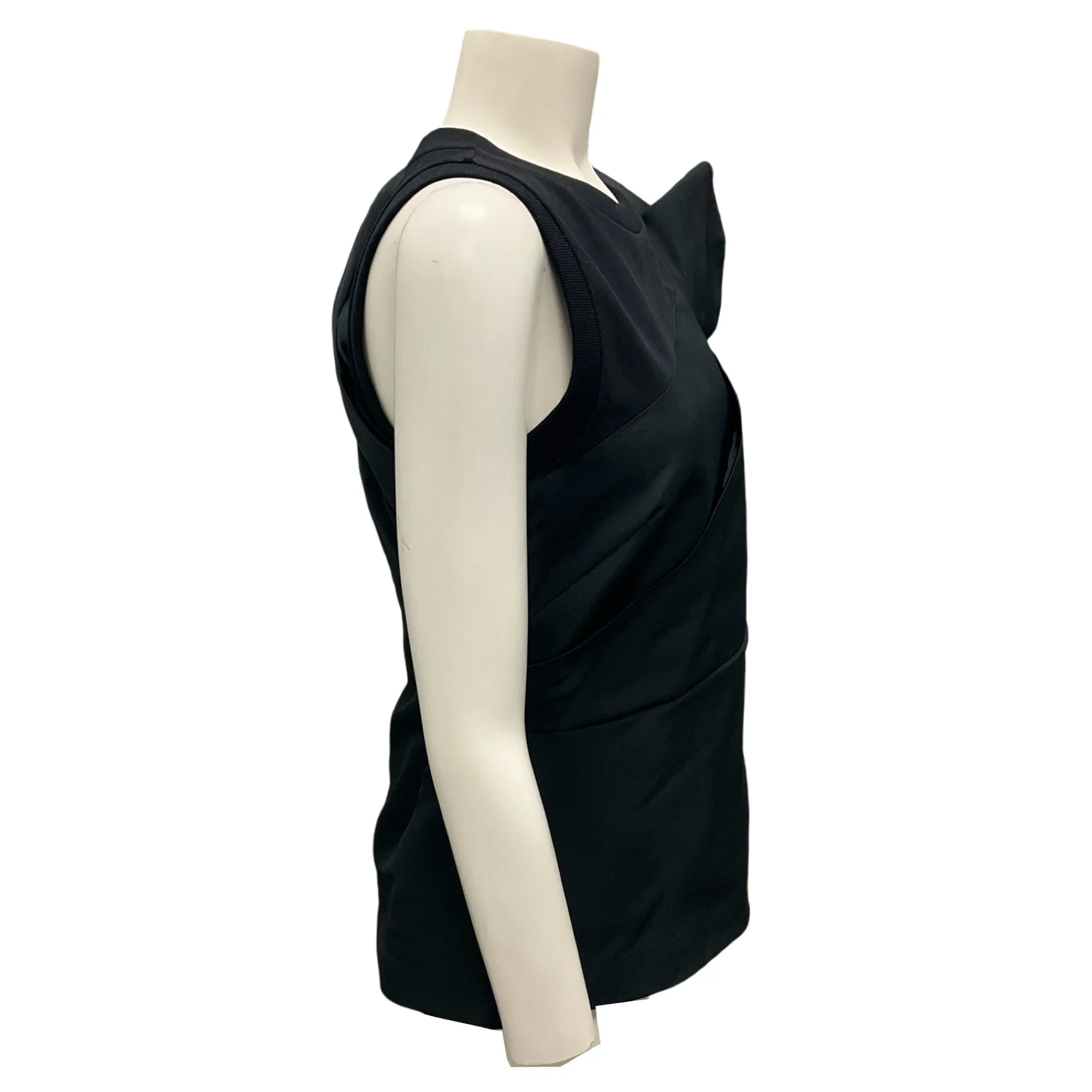 Alexander McQueen Black 2023 Asymmetric Sleeveless Top