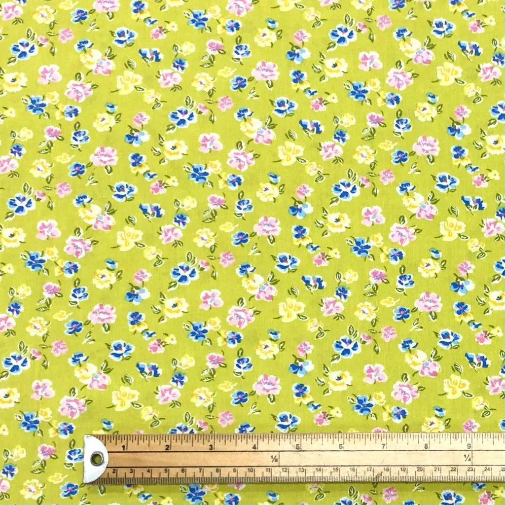 Arty Floral Viscose Poplin Fabric