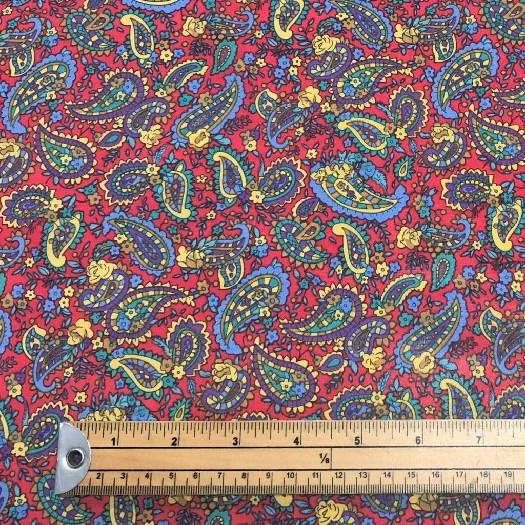 Busy Paisley Cotton Lawn Fabric