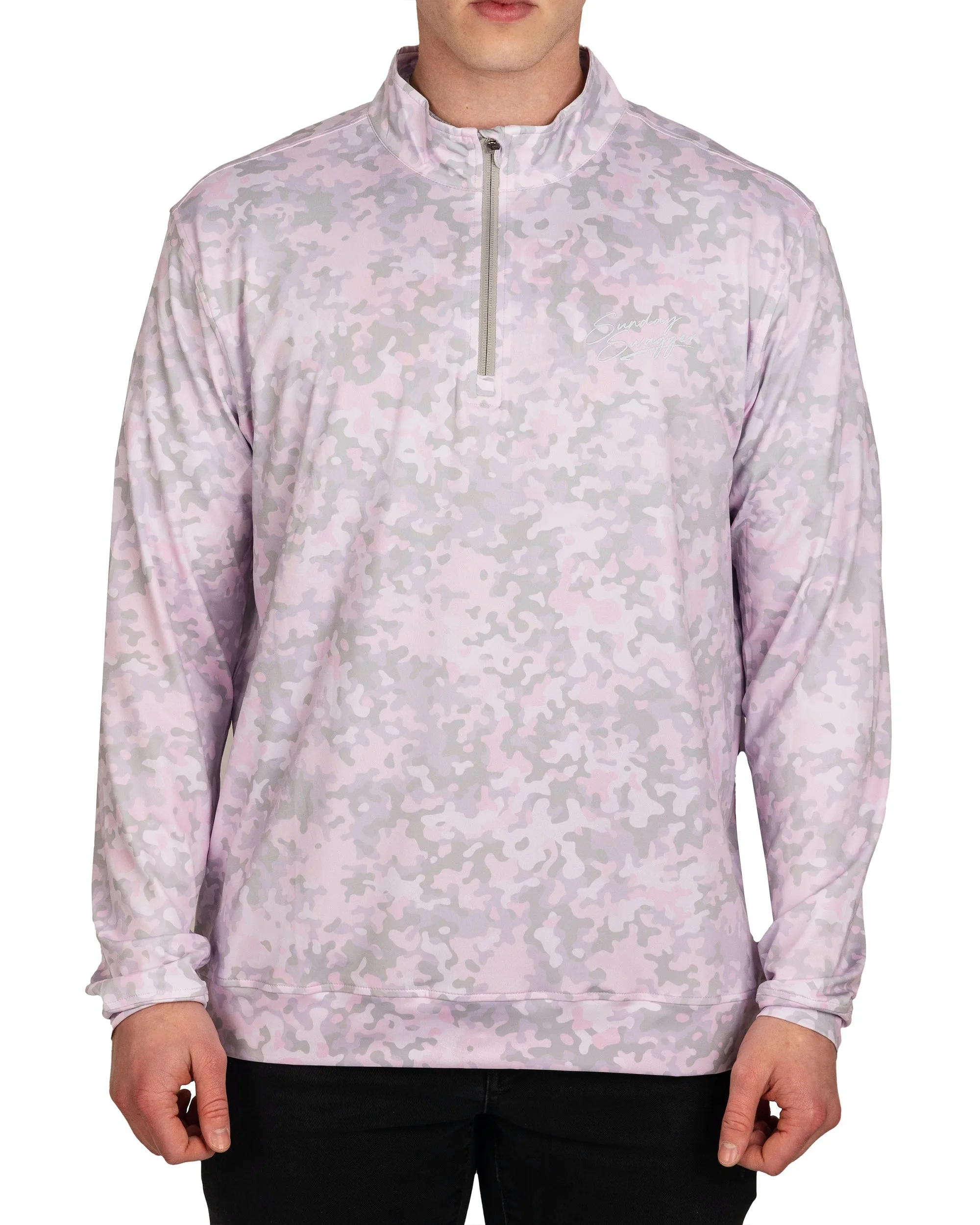 Camo Quarterzip - Pink