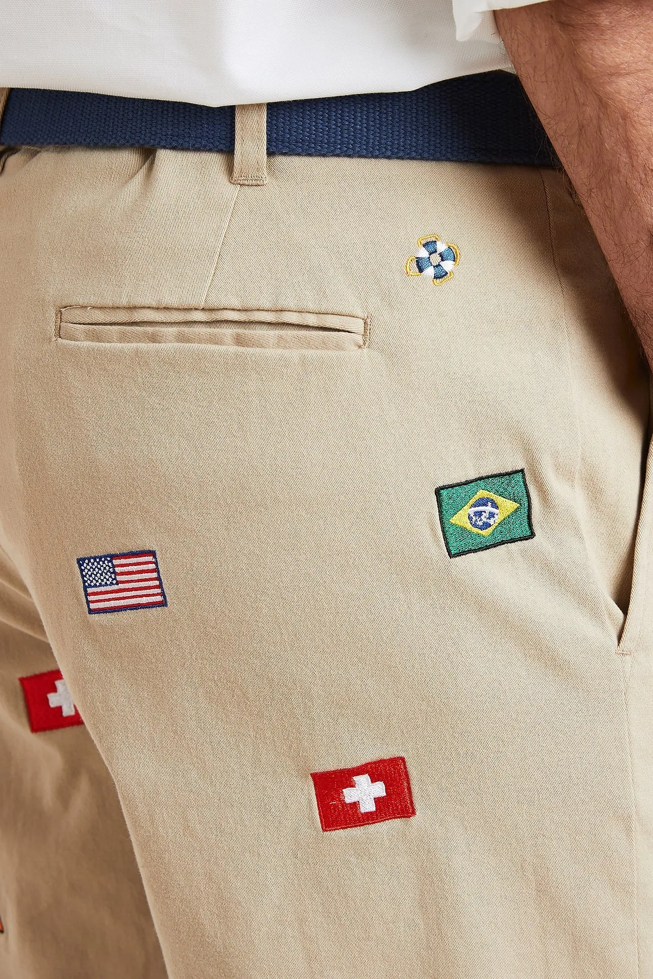 Cisco Short Stretch Twill Khaki with World Cup