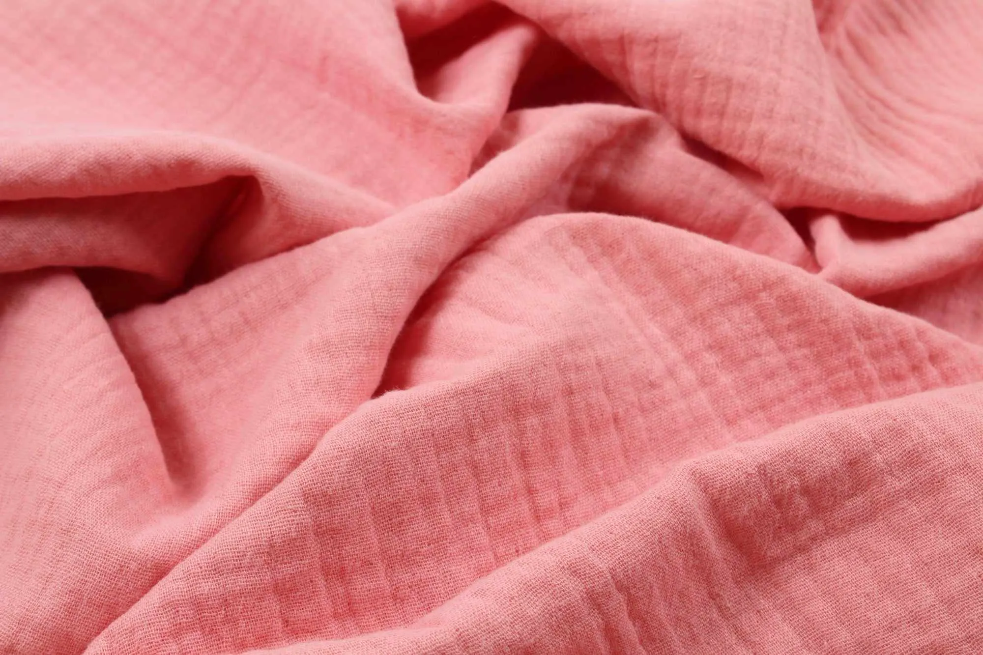 Cotton Double Muslin - Pink (1 Mt Remnant)