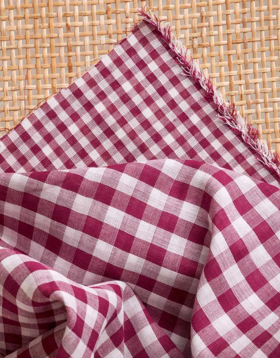 Dahlia Double Sided Gingham Cotton Double Gauze, Atelier  Brunette