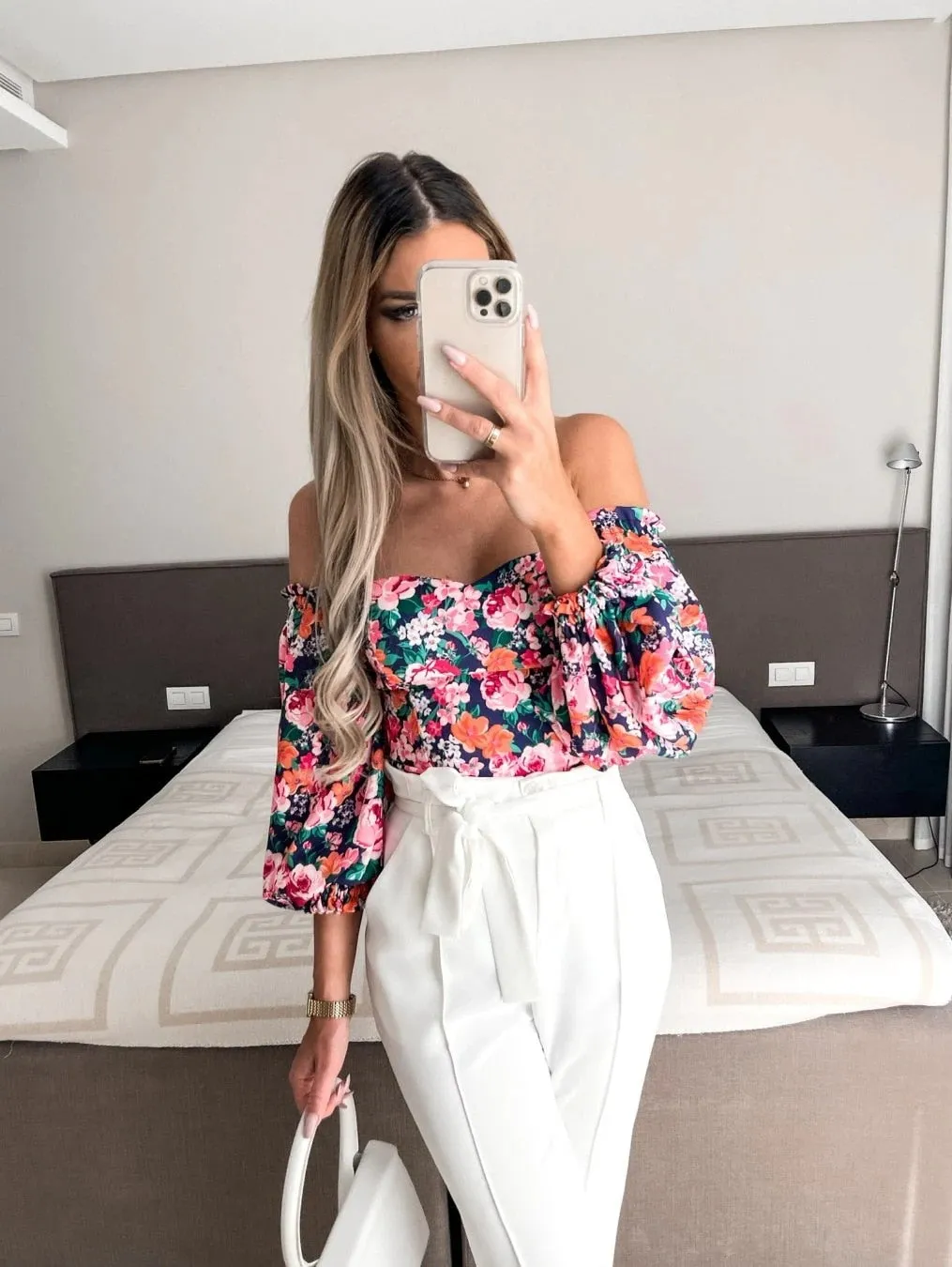 DressBetty - Women Sexy Top Summer Off Shoulder Floral Blouses Holiday Slash Neck Tops