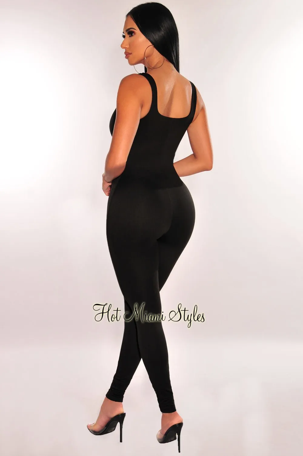 HMS Essential: Black Spaghetti Strap Perfect Fit Jumpsuit