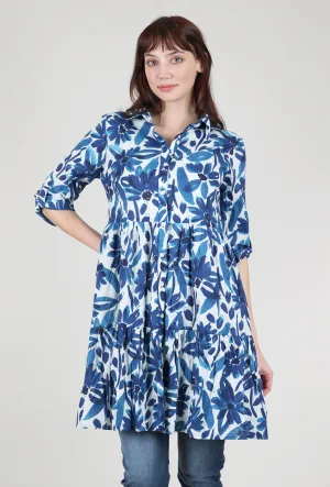 June Shirt Dress, Aster/Navy