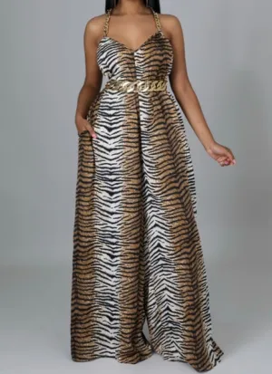 “Kita” Animal Print Jumpsuit