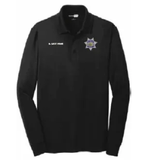 Paso Robles Police Dept. Unisex Long Sleeve Polo - EMB