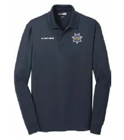 Paso Robles Police Dept. Unisex Long Sleeve Polo - EMB