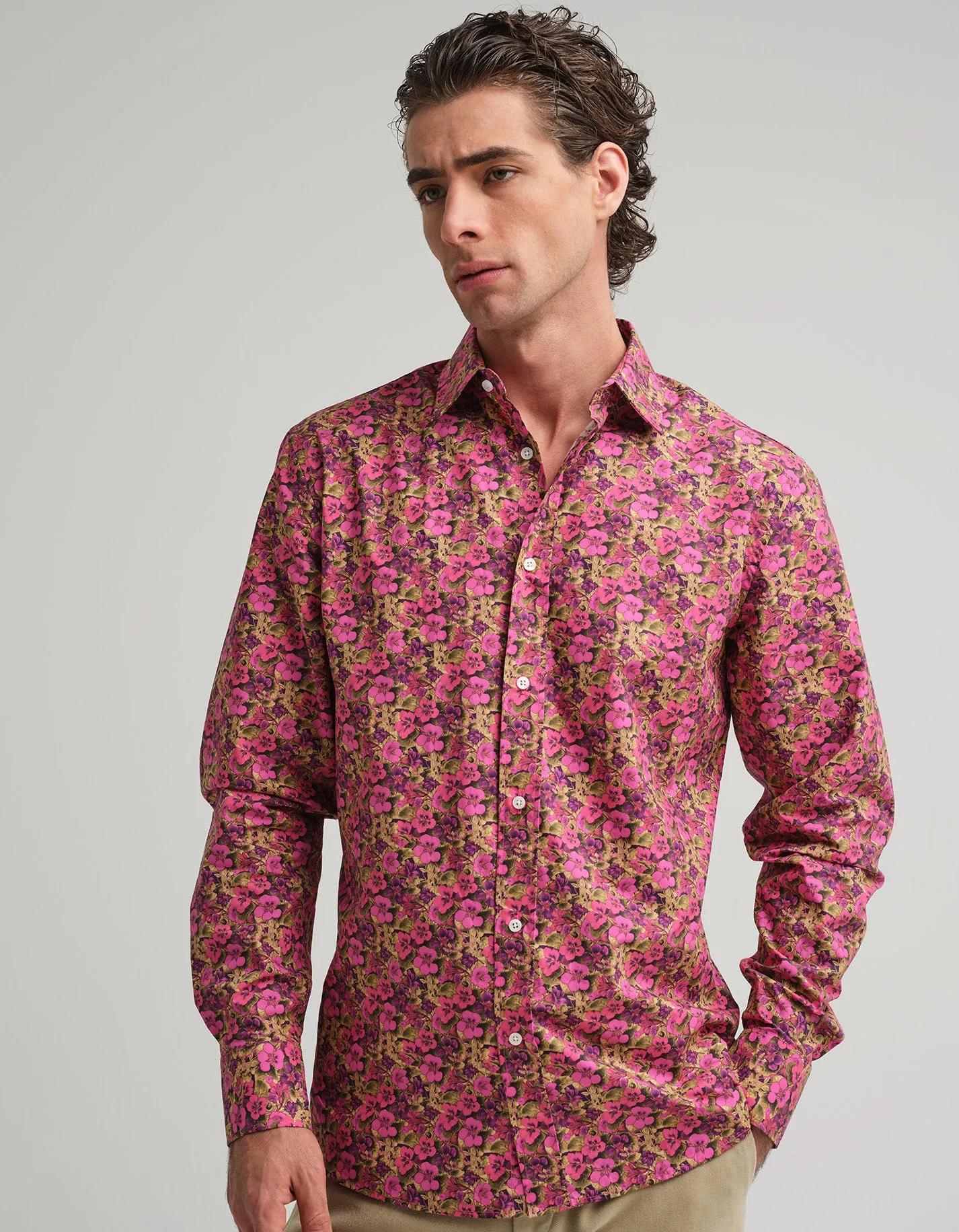 Pink & Gold Nasturtiums Shirt