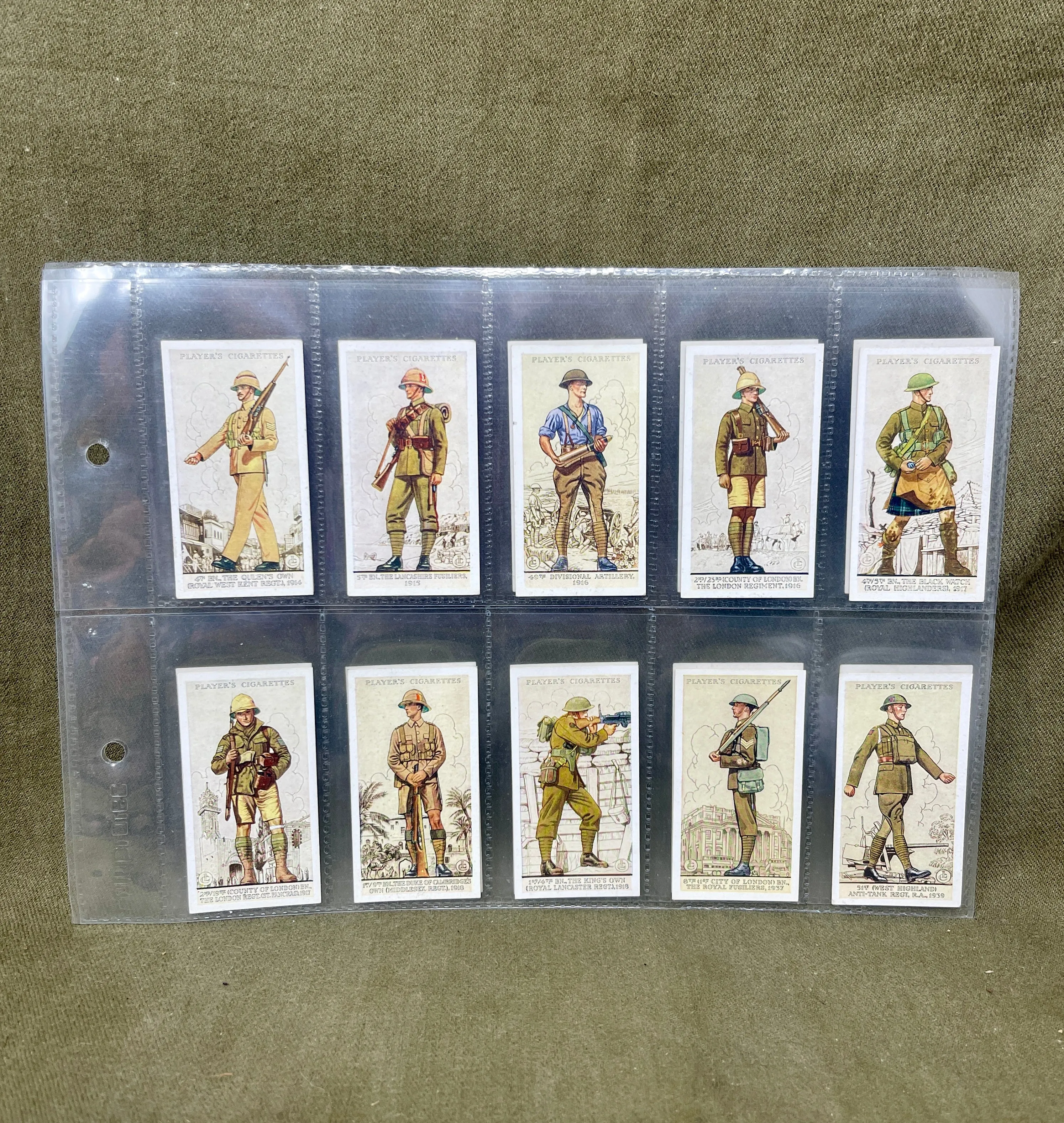 "John Player & Sons Uniforms of the Territorial Army Cigarette Cards – Collectible Military Memorabilia"