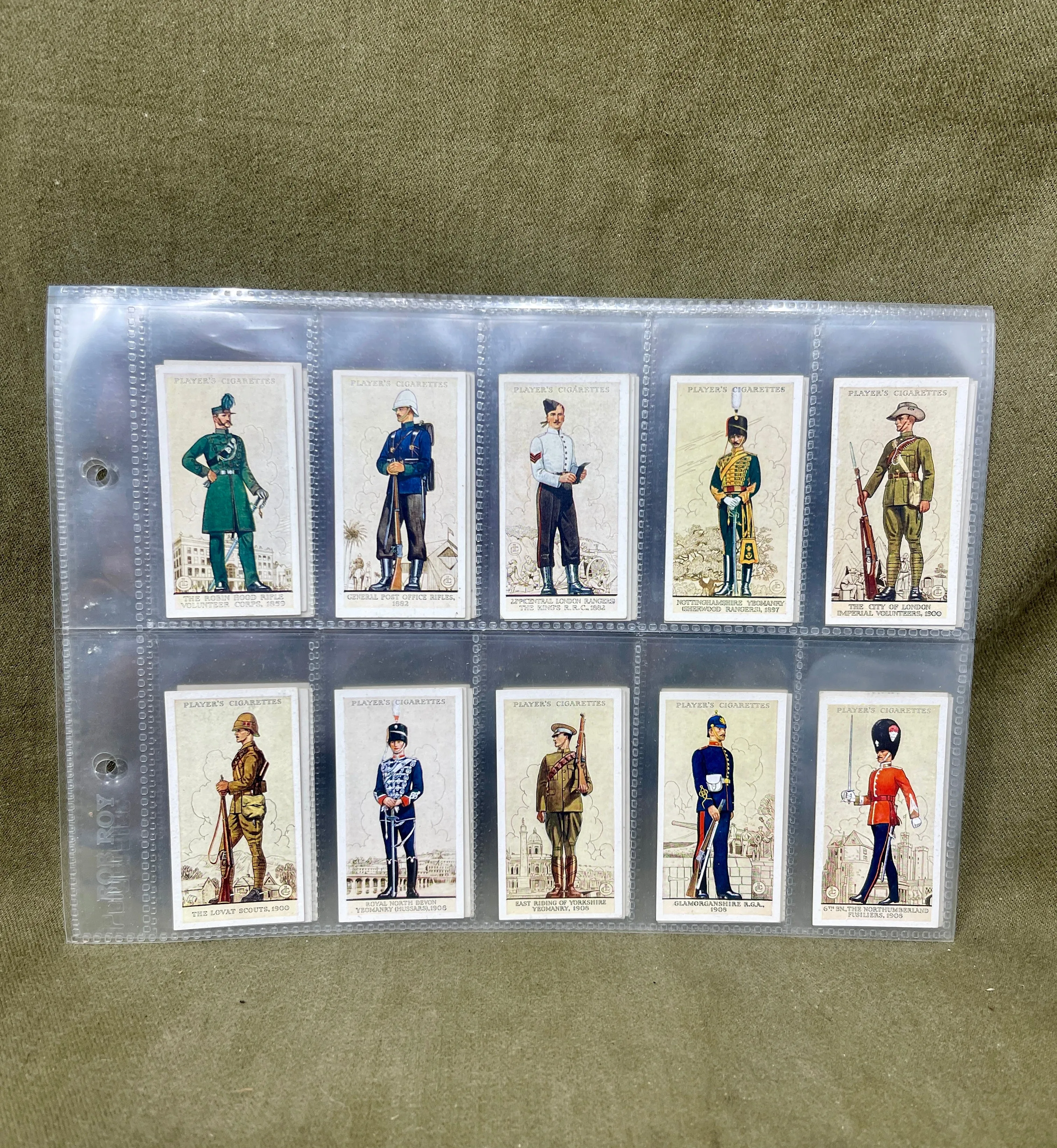 "John Player & Sons Uniforms of the Territorial Army Cigarette Cards – Collectible Military Memorabilia"