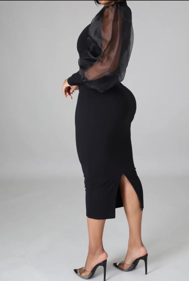 “Traci” Bodycon Dress-Black