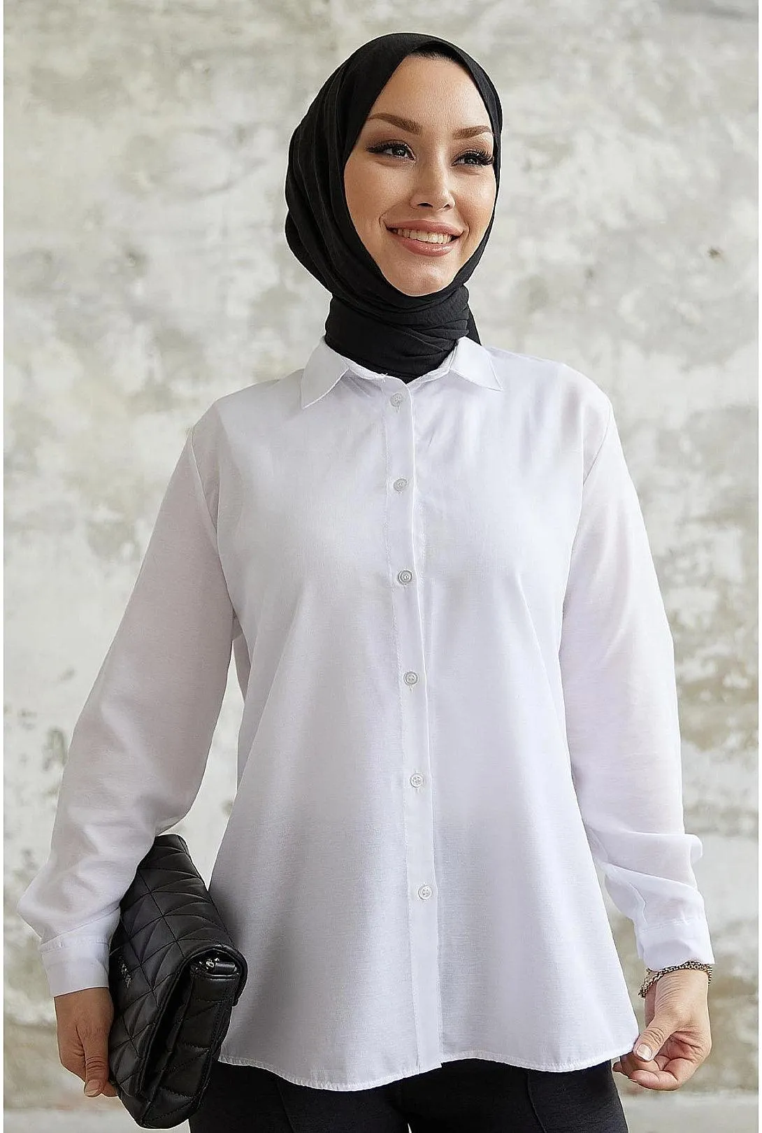 Women's White Solid Long Sleeve Shirt | Classic and Versatile